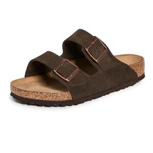 Birkenstock Arizona Soft Footbed sandal suede leather 44 / Men's US Size 11-11.5